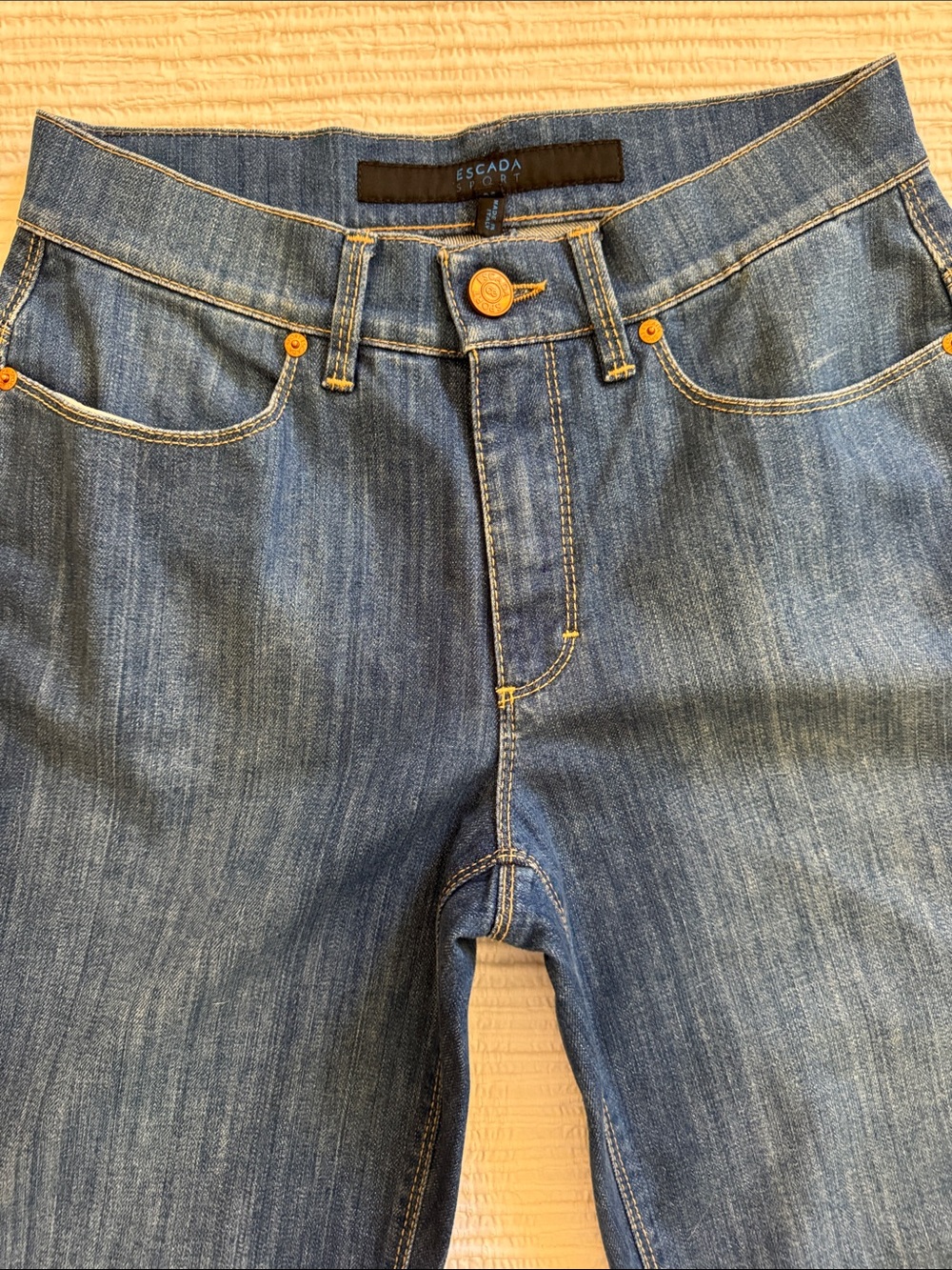 Escada Sport Stretch Vintage Denim Jeans Made in Italy sz 36 eu 2 US - Picture 6 of 10